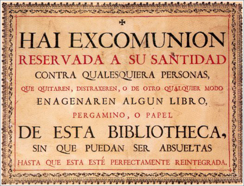 CÃ©dula de excomuniÃ³n de la Universidad de Salamanca.